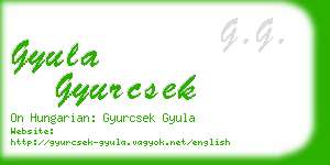 gyula gyurcsek business card